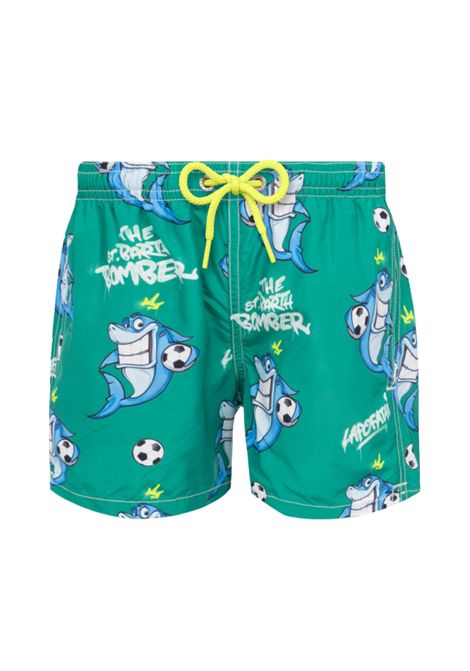 Costume bambino Jean Lighting MC2 Saint Barth 01209H Verde shark bomber coulisse occhielli velcro MC2 SAINT BARTH | Costumi | JEANLIGHTING01209H51